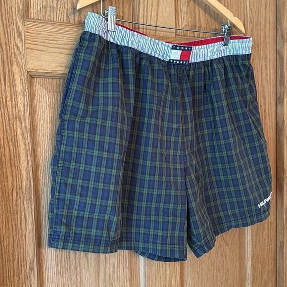 TOMMY HILFIGER Vintage Tommy Trunks Plaid Swim Trunks - Picture 11 of 11